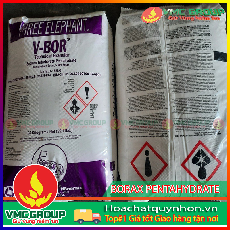 Borax Pentahydrate V-Bor Mỹ – Na2B4O7.5H2O - Hcqn - Hóa Chất Quy Nhơn™ |  Hóa Chất Bình Định | Giá Tốt