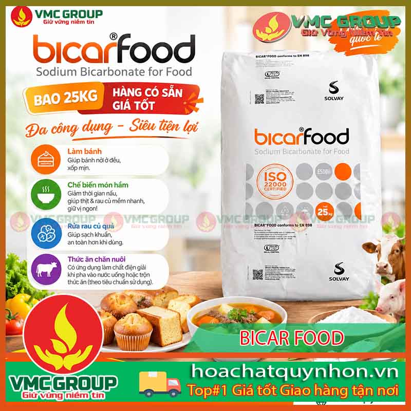 BICAR FOOD – SODIUM BICARBONATE FOR FOOD 99% (NaHCO3) - HCQN