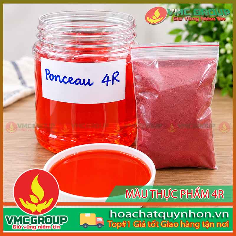 MÀU ĐỎ PONCEAU 4R THỰC PHẨM - HCQN 