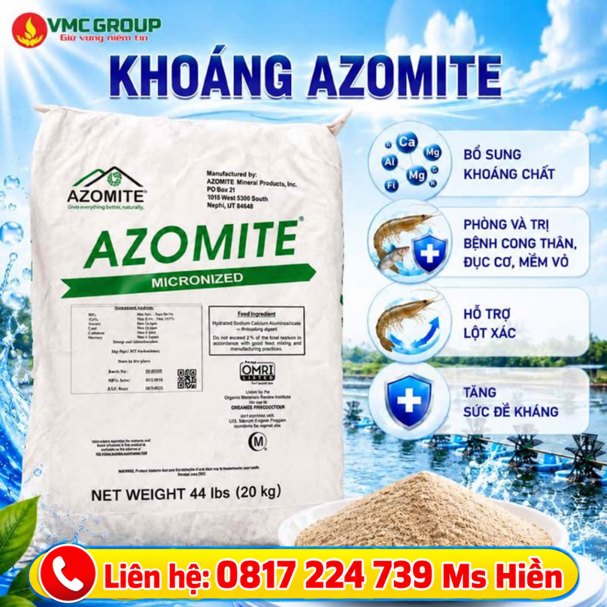 KHOÁNG AZOMITE DÙNG TRONG THỦY SẢN - Ảnh 2